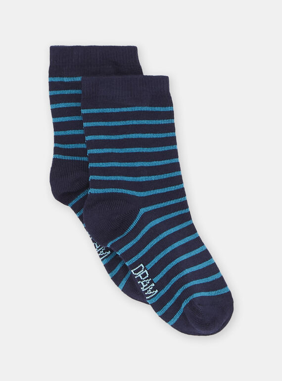 Meias azul com estampado às riscas bebé menino SYUJOCHOR3 / 23WI10B1SOQ622
