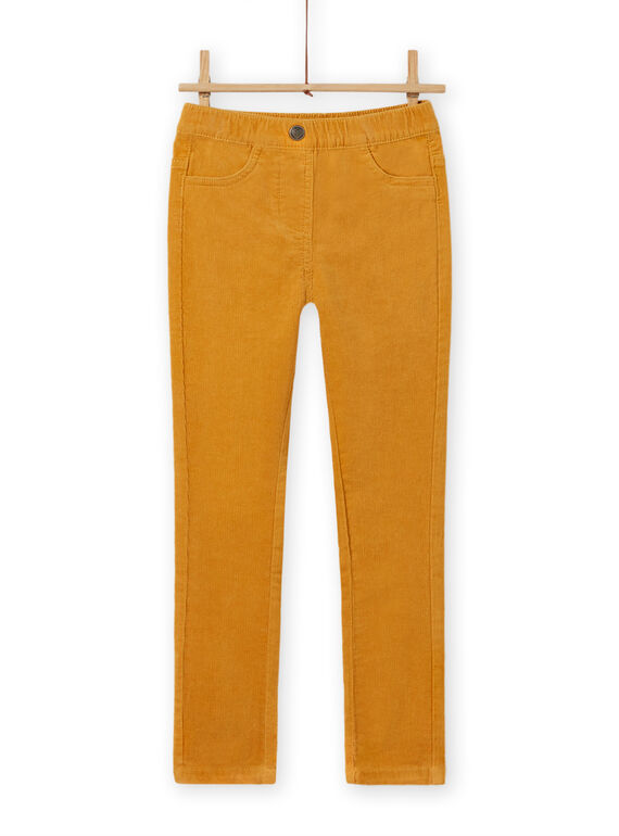 Calças em veludo canelado amarelo menina MAJOVEJEG2 / 21W901N2PANB107