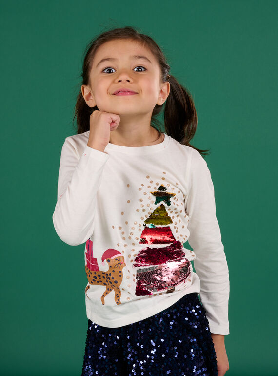T-shirt de Natal branco PANOTEE / 22W901V1TML001