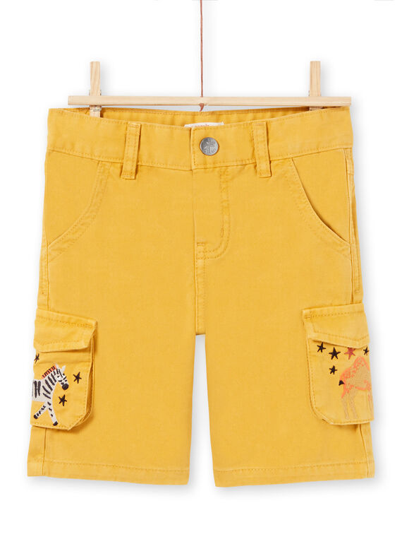 Bermudas amarelo-mostarda criança menino LOTERBER5 / 21S902V5BERB101