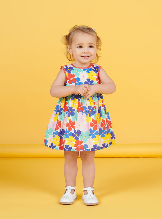 Vestido sem mangas com estampado florido colorido bebé menina NILUROB1 / 22SG09P4ROB001