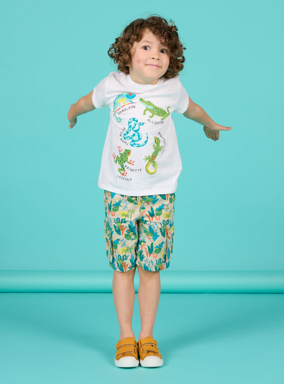 Bermudas com estampado de selva cru menino NOHOBER3 / 22S902T3BERA006