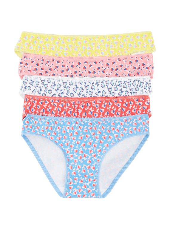 Conjunto de cinco cuecas criança menina / agenda de cuecas JEFALOTSEM3 / 20SH11V1SLIF506