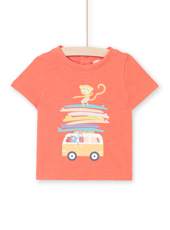 T-shirt de mangas curtas vermelho bebé menino LUBONTI2 / 21SG10W4TMCF504