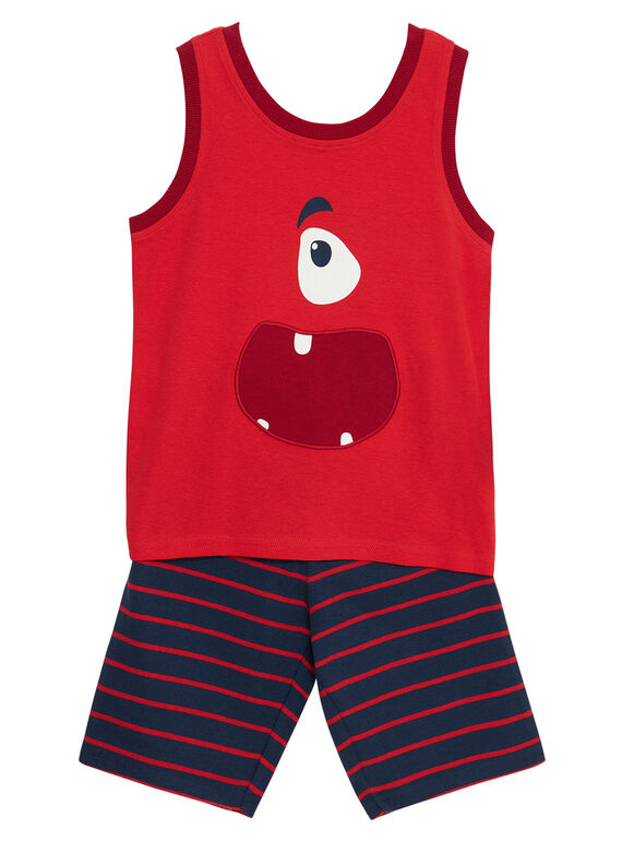 Pijama curto mangas criança menino vermelho JEGOPYCMON / 20SH12U7PYJF505