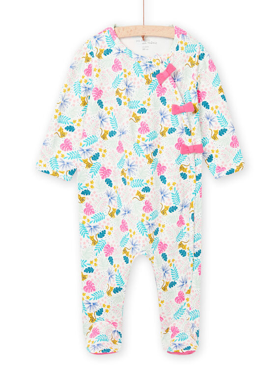 Babygro cru com estampado folhagem bebé menina NEFIGREJUN / 22SH13G3GRE001