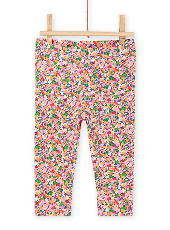 Leggings azul-celeste com estampado de flores RYIPOPLEG / 23SI09X1CALC204