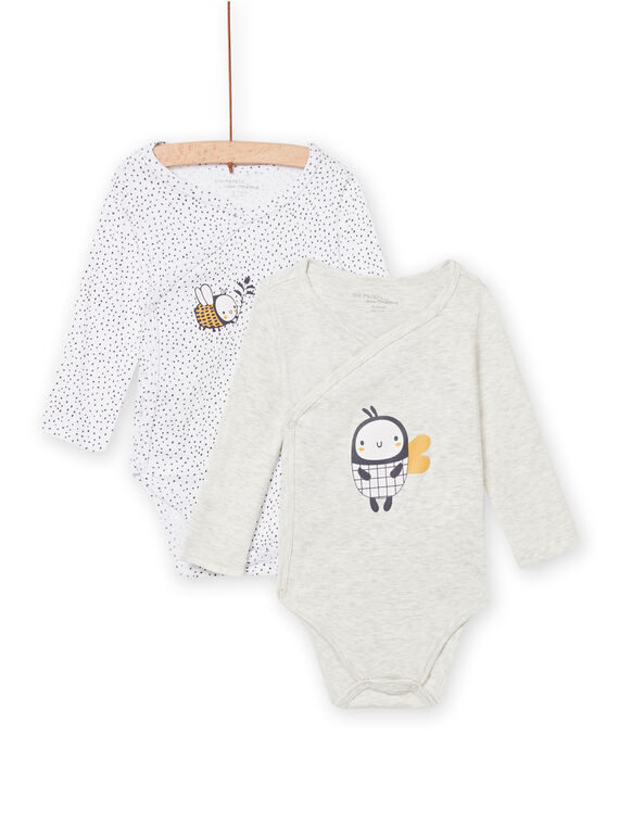 Pack de 2 bodies com padrão de abelha recém-nascido menino NOU1BOD6 / 22SF0441BDNJ920