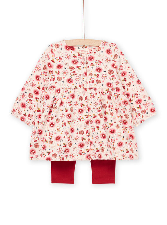 Vestido de mangas compridas estampado e leggings lisas PIPRAENS / 22WG09S1ENS301