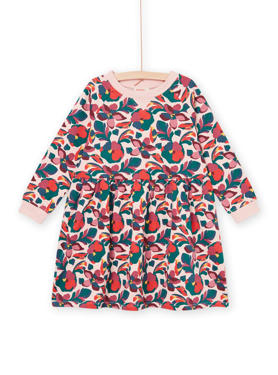 Vestido em moletão com estampado maxi flor PAJOROB1 / 22W901B2ROBD319