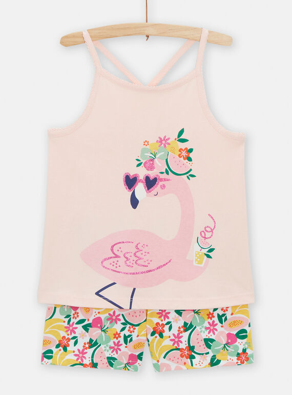 Pijama rosa com alças menina TEFAPYJFRU / 24SH1155PYJD315