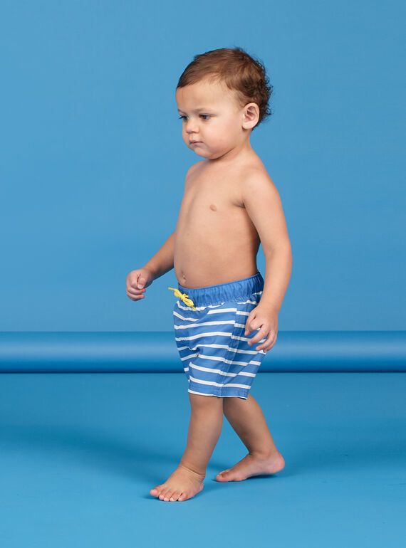 Calções de banho azul e branco bebé menino LYUMER1 / 21SI10DEMAIC238