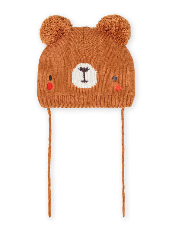 Gorro em malha com padrão de urso bebé menino MYUFUNBON / 21WI1066BONI820