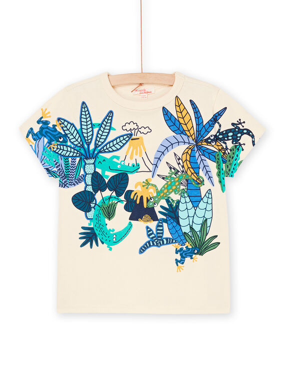 T-shirt creme com padrão de selva ROBALTI3 / 23S902W1TMCA002