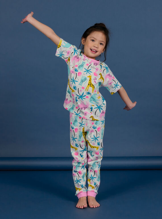 Conjunto pijama cru-mesclado menina NEFAPYJSAF / 22SH11H3PYJ006