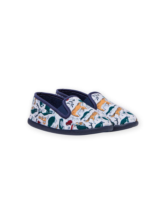 Pantufas cinzento mesclado padrão animais menino MOPANTANIM / 21XK3622D0B943