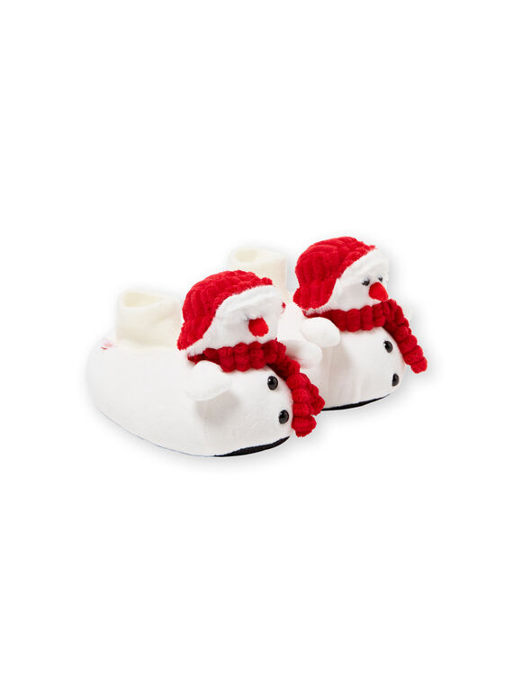 Pantufas 3D brancas boneco de neve menino GGBOOTNEIG / 19WK36Z2PTD000