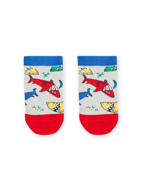 Meias multicolor com estampado de tubarões RYOJOSOQ8 / 23SI0298SOQA002
