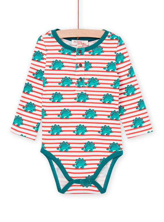 Body de mangas compridas com estampado de dinossauro PUPRIBOD / 22WG10P1BODE405