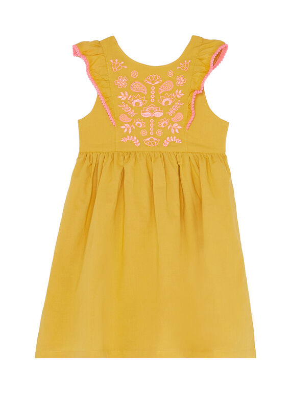 Vestido sem mangas com aplicação bordada JADUROB1 / 20S901O3ROBB107