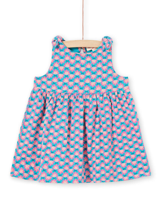 Vestido turquesa bebé menina LIPLAROB3 / 21SG09T1ROBC216