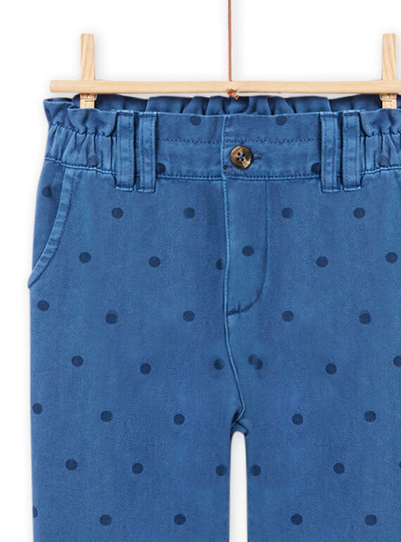 Calças paperbag twill azul-bondi com estampado fantasia menina NAGAPANT / 22S901O1PANC220