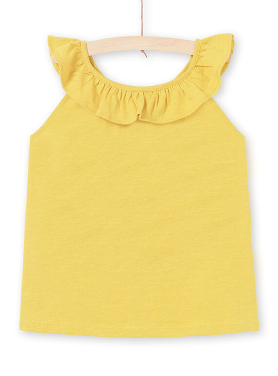 Camisola de alças lisa, gola com folhos LAJODEB2 / 21S901F8D27G606