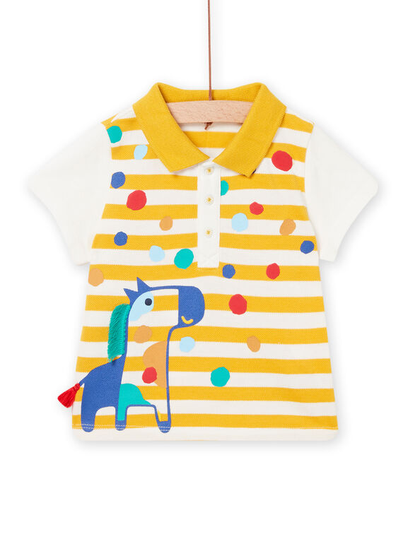 Polo cru e amarelo às riscas bebé menino NULUPOL / 22SG10P1POL001