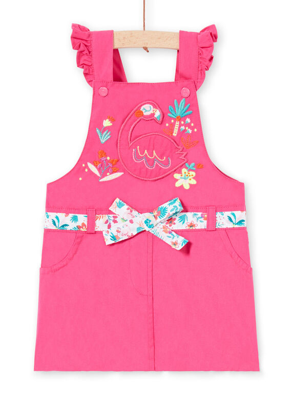 Vestido jardineiras rosa bebé menina LIBONROB1 / 21SG09W2ROB302
