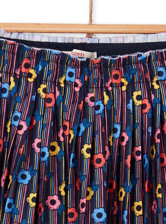 Saia rosa e azul estampado florido criança menina LAHAJUP / 21S901X1JUP070