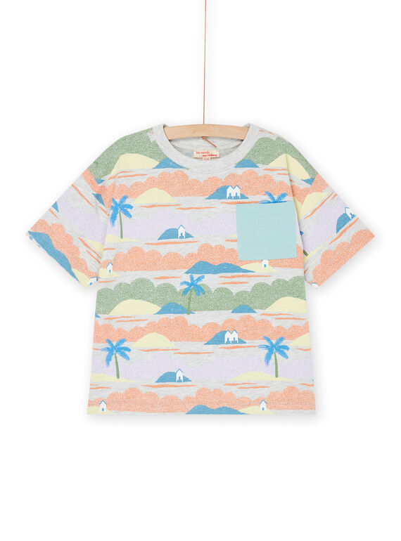 T-shirt multicolor com estampado de paisagem ROEXOTI2 / 23S902V2TMCJ920