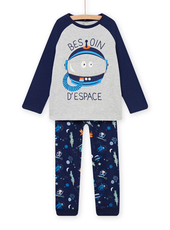 Pijama com estampado de escafandro fosforescente menino NEGOPYJSPA / 22SH12G5PYJJ922