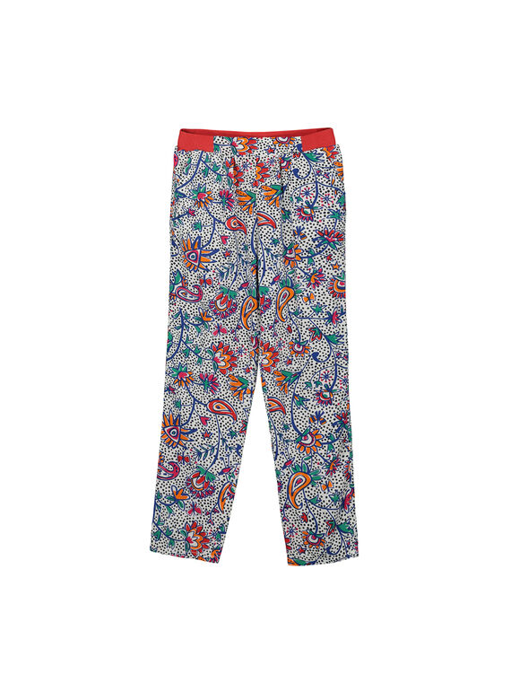 Calças fluídas estampado menina FATOPANT / 19S901L1PAN099