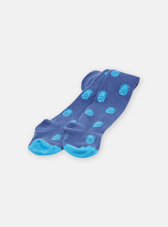 Collants azuis com estampado ananás menina TYADECOL / 24SI01J1COLC220