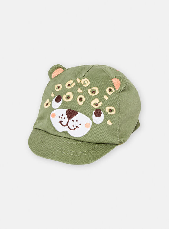Boné verde com animação de ursinho para bebé menino TYUJA1CASQ / 24SI10E3CHA604