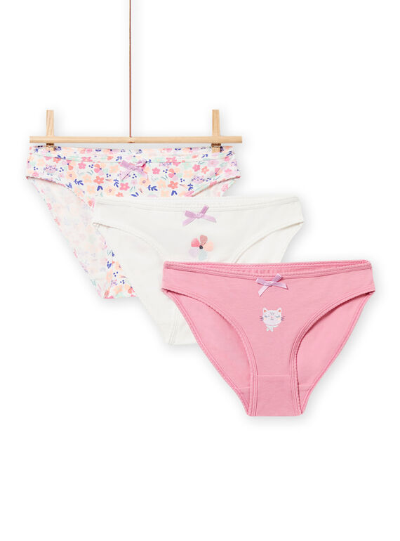 Pack de 3 cuecas a condizer com padrões floridos menina NEFALOTCHA / 22SH11I4D5L001