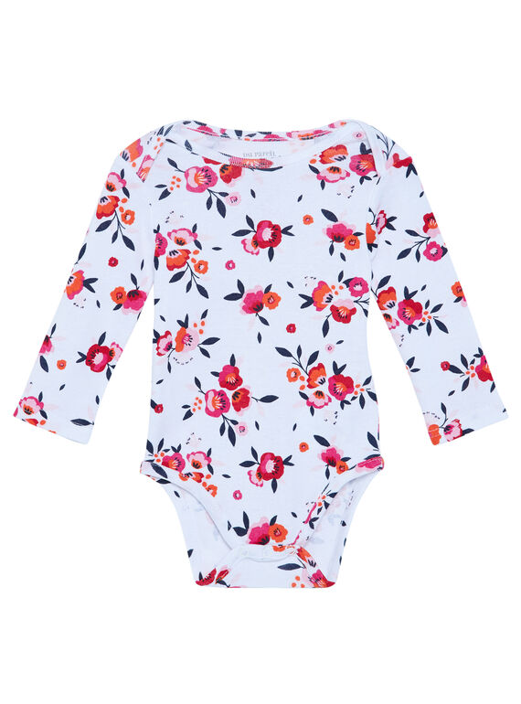 Body bebé menina mangas compridas estampado florido JEFIBODAOP / 20SH1331BDL000