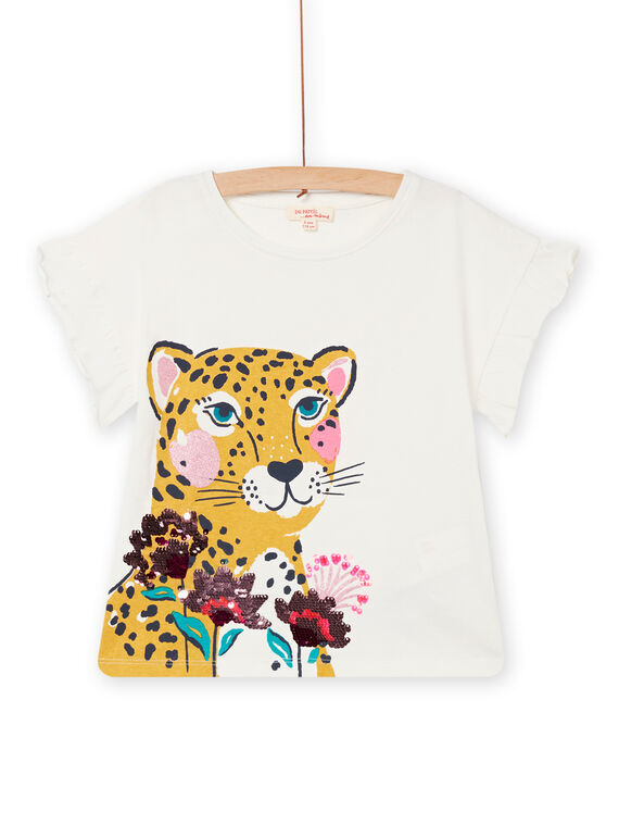 T-shirt cru com lantejoulas reversíveis menina NAGATI1 / 22S901O2TMC001