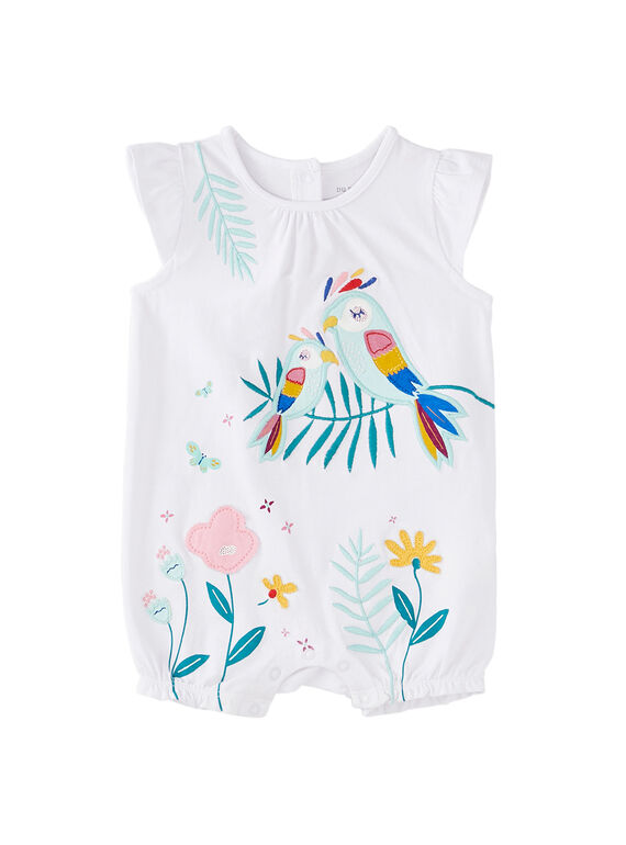 Babygro bebé menina curto branco JEFIGREMAM / 20SH13U5GRE000