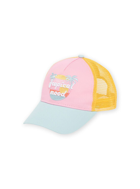 Boné rosa, azul-claro e amarelo Tropical mood RYACAP4 / 23SI01B5CHAD318