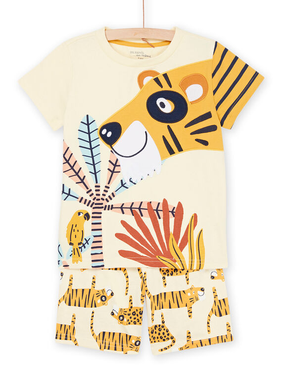 Pijama amarelo-pálido com padrão e estampado de tigres REGOPYCTIG / 23SH12H9PYJ103