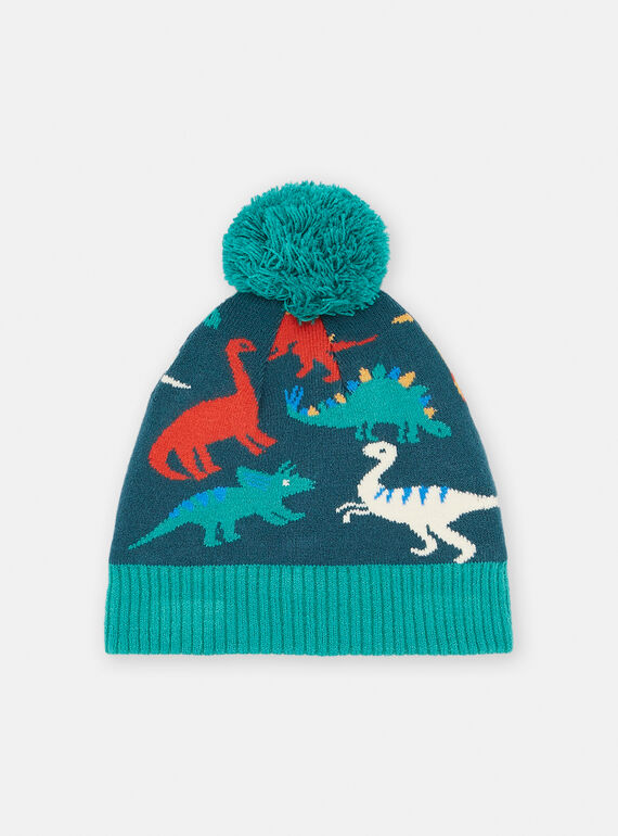 Gorro azul-pato com estampado de dinossauros SYOGROBON4 / 23WI0293BON714