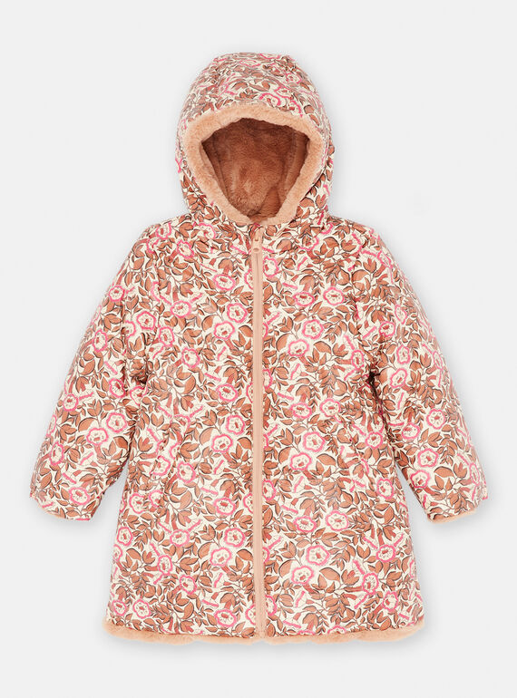Parca com capuz reversível rosa e avelã SABIPARKA / 23W901D1PAR821