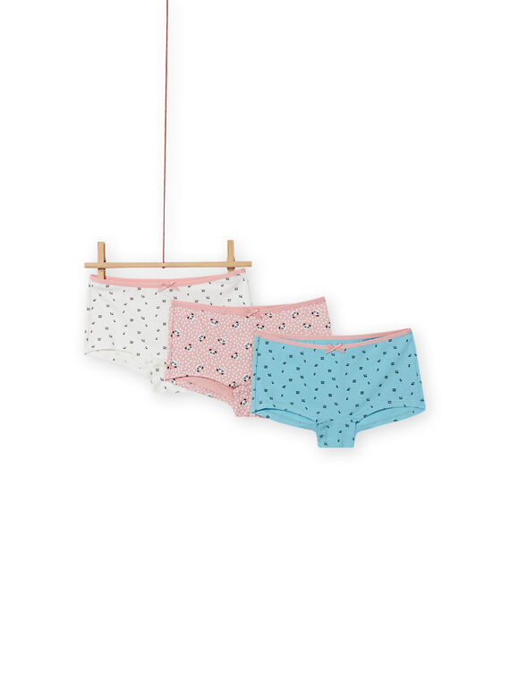 Pack de 3 shorties a condizer com estampado florido menina MEFAHOTDA / 21WH11C1SHY303