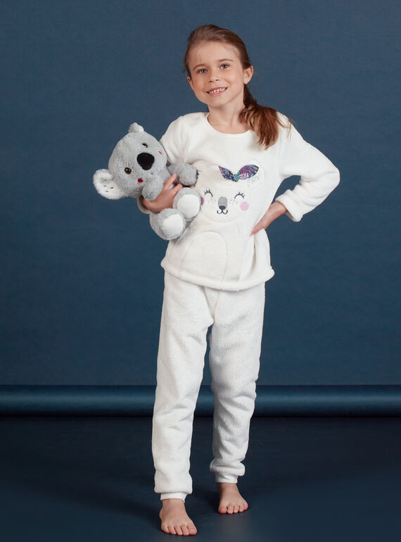 Conjunto pijama em soft boa padrão coala menina MEFAPYJKOA / 21WH1199PYJ001