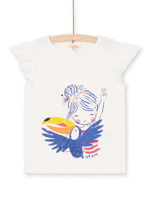 T-shirt cru e azul LANAUTI2 / 21S901P1TMC001