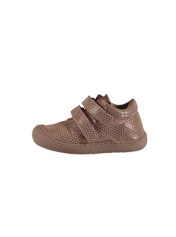 Botas flexíveis couro envernizado dourado bebé menina GBFBOTIFLED / 19WK37I7D0F030