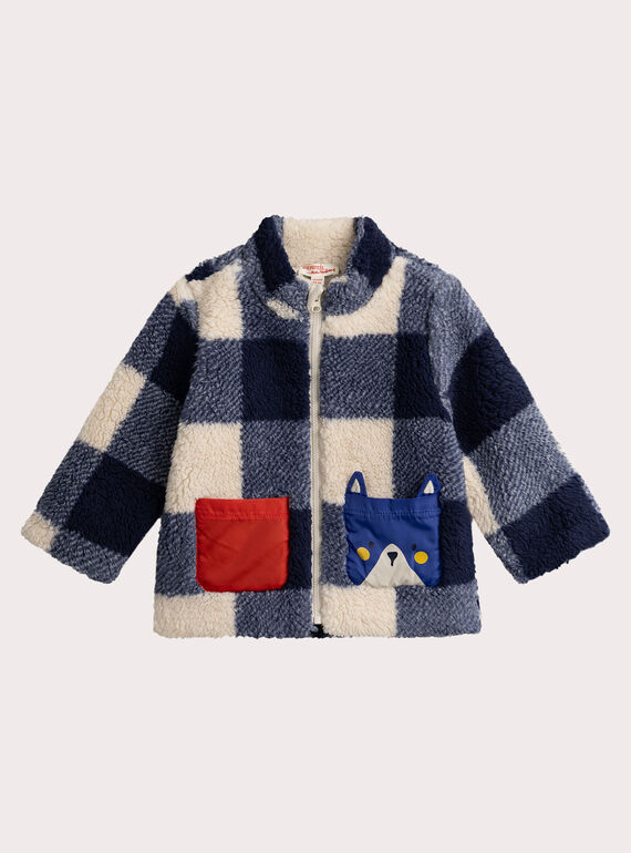 Casaco Sherpa azul para bebê menino  VUROGIL / 24WG10P1GIL808