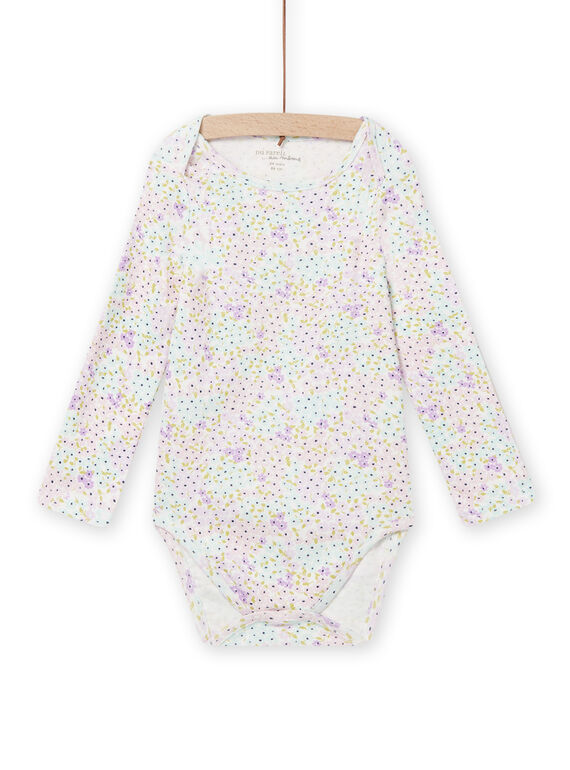 Body cru com estampado florido bebé menina NEFIBODFLE / 22SH13I1BDL001