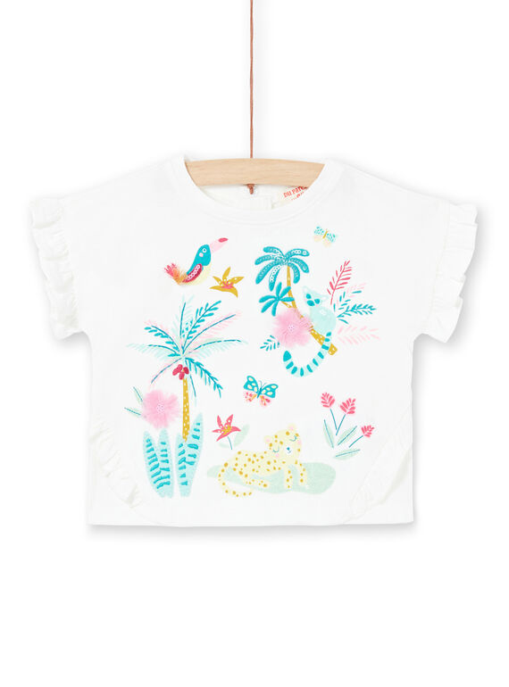 T-shirt mangas compridas cru bebé menina LIVERTIA / 21SG09Q1TML001